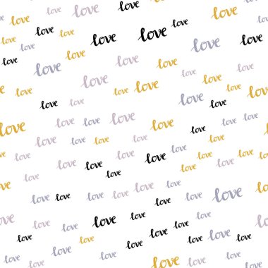 Işık çok renkli vektör kelime Love You ile sorunsuz doku. İllüstrasyon renkli romantik tarzda Love You ifade ile. Tekstil, kumaş, duvar kağıtları için tasarım.