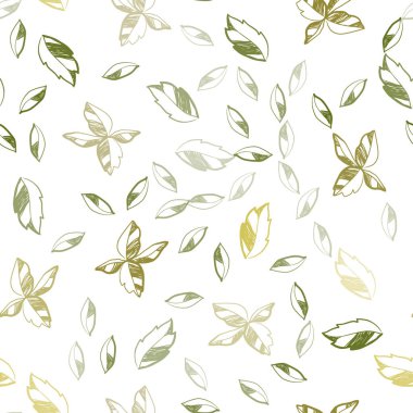 Açık yeşil, sarı vektör Dikişsiz soyut desen yaprakları ile. Bulanık tarzı ile yeni renkli resimde bırakır. Desen için modaya uygun Kumaş, duvar kağıtları.
