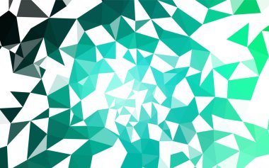 Üçgen kapak parlayan ışık yeşil vektör. Üçgenler ile renkli soyut resimde. İş tasarımınız için yeni stil.