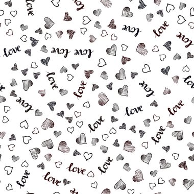 Koyu kırmızı vektör ifade Love You, kalpleri ile sorunsuz zemin. Renkli resimde alıntı Love You, kalpleri ile. Tasarım için duvar kağıdı, kumaş üreticileri.