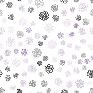 Pembe ışık, Noel kar taneleri ile Dikişsiz desen vektör yeşil. Kristalleri ile glitter soyut Illustration buz. Tekstil, kumaş, duvar kağıtları için tasarım.