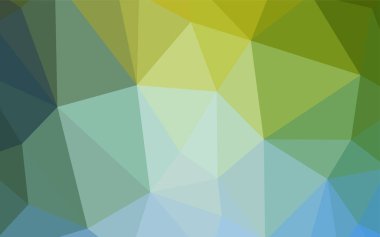 Açık mavi, yeşil vektör düşük polimerli doku. Zarif üçgenleri olan soyut çizimler. İşiniz için yepyeni bir tasarım..