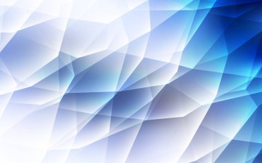 Açık mavi vektör düzeni çizgiler, üçgenler. Renkli üçgenli modern soyut illüstrasyon. Duvar kağıtları için şablon.