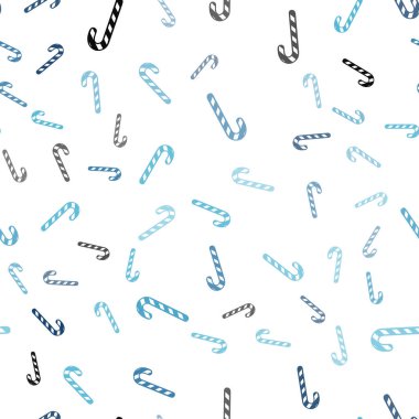 Lezzetli xmas şekerli hafif Mavili vektör deseni.