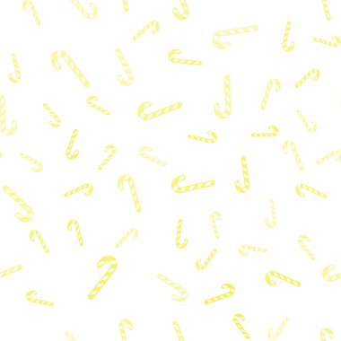 Işık sarı vektör sorunsuz arka plan ile tatlı xmas lolipop.