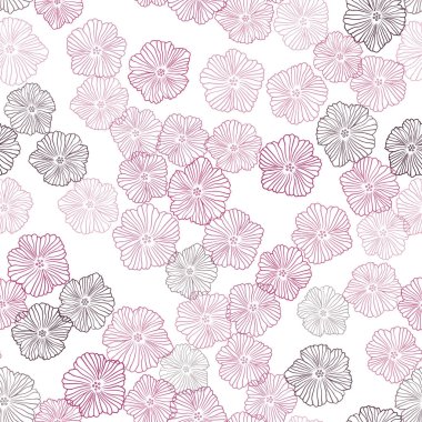 Hafif pembe vektör sorunsuz doğal zemin çiçek ile. Soyut illüstrasyon karalamalar tarzı çiçekli. Tasarım için duvar kağıdı, kumaş üreticileri.