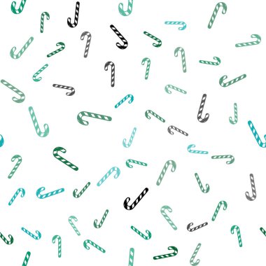 Açık mavi, vektör sorunsuz düzen Noel tatlı tatlılar yeşil.