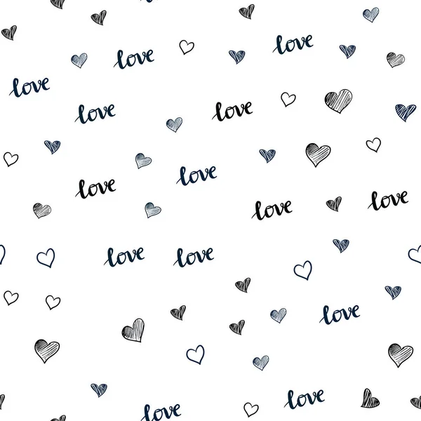 Темно Синий Вектор Искушает Текстом Love You Сердца Романтическая Иллюстрация — стоковый вектор
