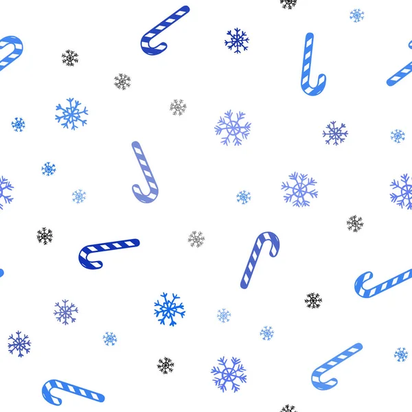 Φως Μπλε Διάνυσμα Απρόσκοπτη Φόντο Γλυκά Γλειφιτζούρια Χριστούγεννα — Διανυσματικό Αρχείο
