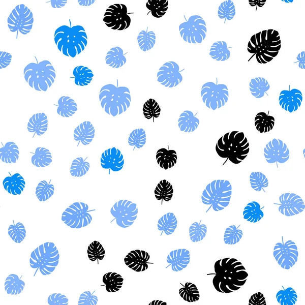 Hellblauer Vektor Nahtloser Abstrakter Hintergrund Mit Blättern Dekorative Illustration Mit — Stockvektor