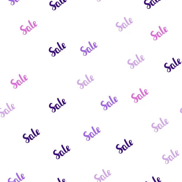 Luz Púrpura Vector Rosa Diseño Sin Costuras Con Palabras Descuento — Vector de stock