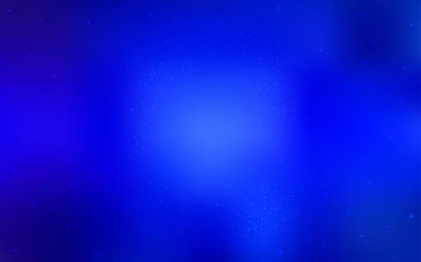 Modèle Vectoriel Bleu Foncé Avec Étoiles Spatiales Design Décoratif Flou — Image vectorielle