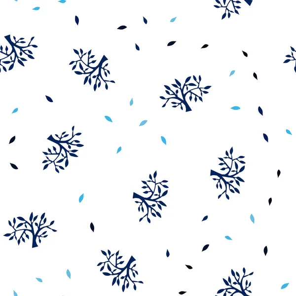 Σκούρο Μπλε Διάνυσμα Απρόσκοπτη Αφηρημένα Σχέδια Φύλλα Κλαδιά Πολύχρωμο Abstract — Διανυσματικό Αρχείο
