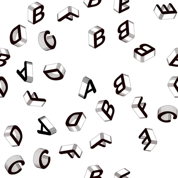 라이트 Abc 기호로 패턴입니다 알파벳의 표시와 스타일에 화려한 그라데이션 디자인 — 스톡 벡터