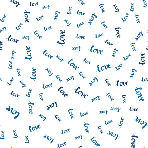 Tmavě Modrý Vektor Bezešvé Pozadí Frází Love You Ilustrace Barevnými — Stockový vektor