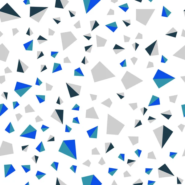 Bleu Clair Vecteur Vert Sans Couture Modèle Isométrique Avec Cristaux — Image vectorielle