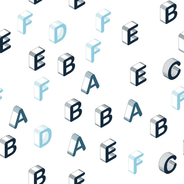 파란색 알파벳의 원활한 기하학적 기호로 Abc는 영어입니다 비즈니스 사이트 — 스톡 벡터