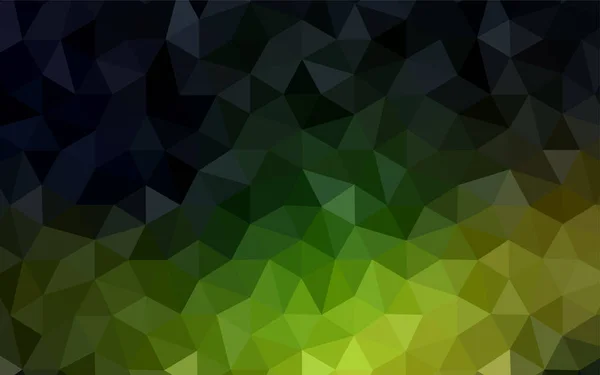 Tmavě Zelená Žlutá Vektor Abstraktní Mozaiky Vzor Moderní Abstraktní Ilustrace — Stockový vektor