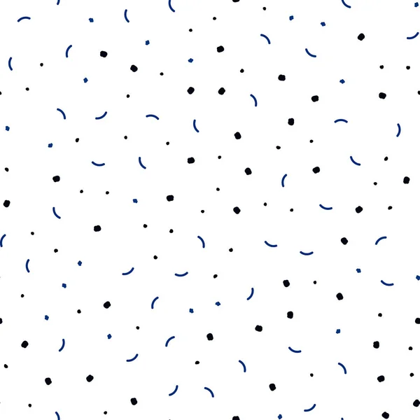 Donkerblauw Vector Naadloze Achtergrond Met Bubbels Lijnen Decoratieve Ontwerp Abstracte — Stockvector