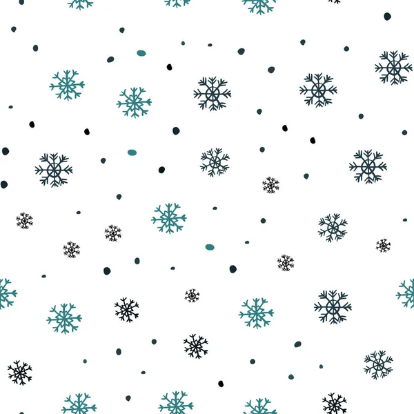 Gabarit Sans Couture Vecteur Bleu Foncé Avec Flocons Glace Design — Image vectorielle