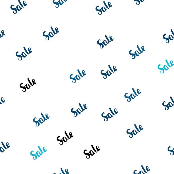 Dark BLUE vector seamless texture with selling simbols. Colorful set of  percentage signs in simple style. Pattern for ads, posters, banners of sales.