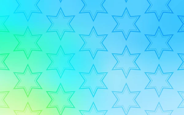 Lichtblauw Groen Vector Textuur Met Mooie Sterren Glanzende Gekleurde Afbeelding — Stockvector
