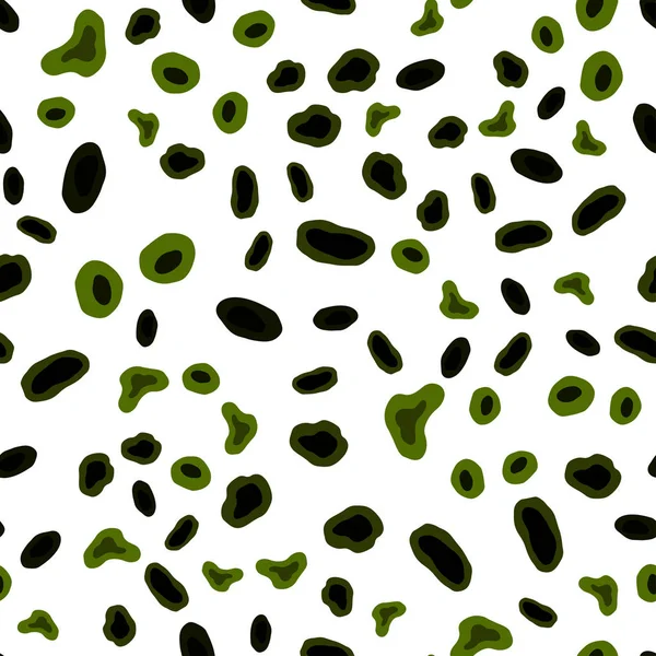 Vecteur Vert Foncé Motif Sans Couture Avec Sphères Illustration Abstraite — Image vectorielle