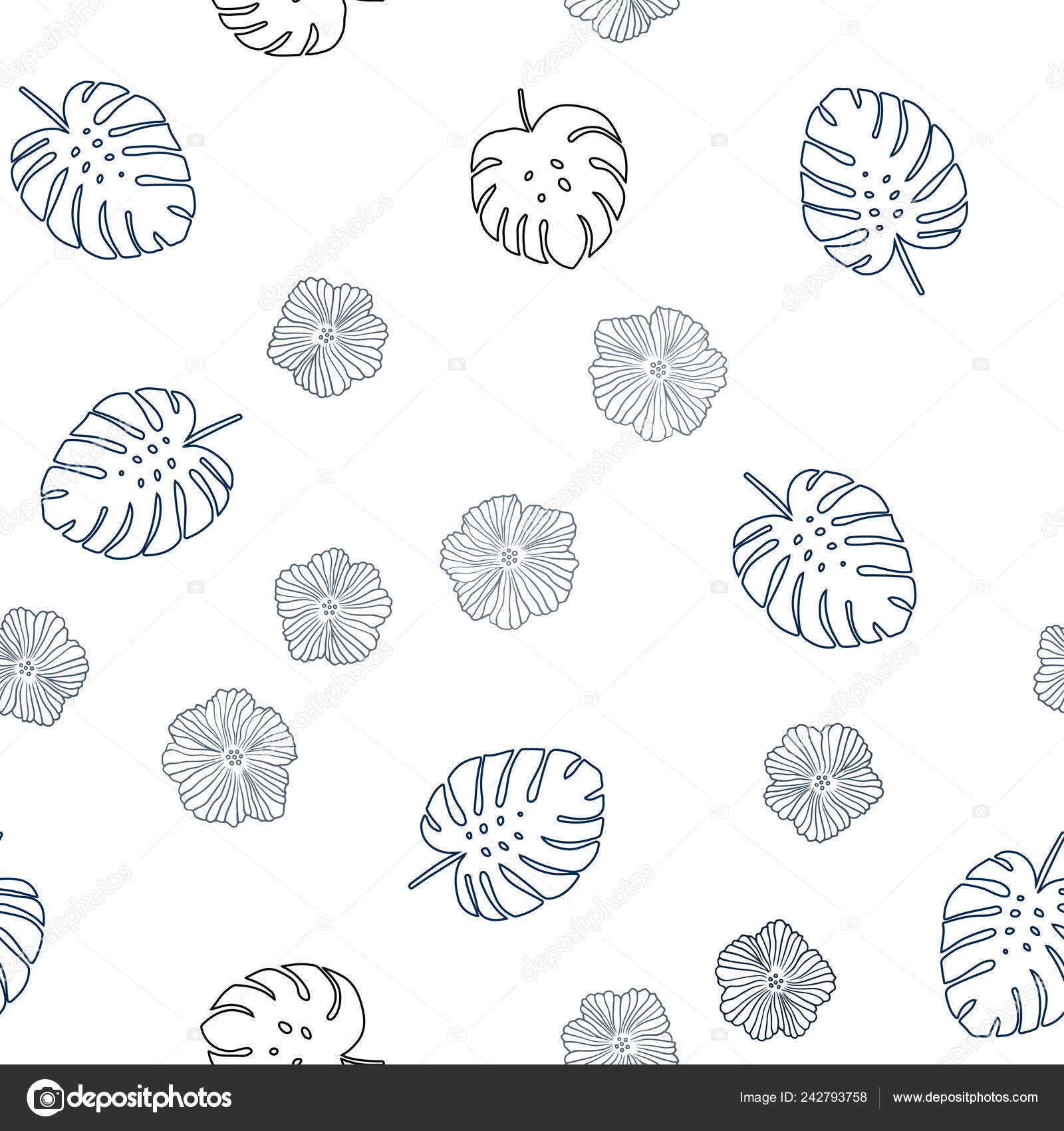 深蓝色矢量无缝自然背景与花装饰设计在印度风格的白色背景壁纸的设计模式 图库矢量图像 C Smaria 深蓝色矢量无缝自然背景与花装饰设计在印度风格的白色背景壁纸的设计模式 图库矢量图像 C Smaria