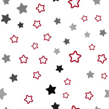 Açık mavi, kırmızı güzel yıldız ile sorunsuz doku vektör. Yıldız ile modern geometrik soyut resim. Tasarım için duvar kağıdı, kumaş üreticileri.