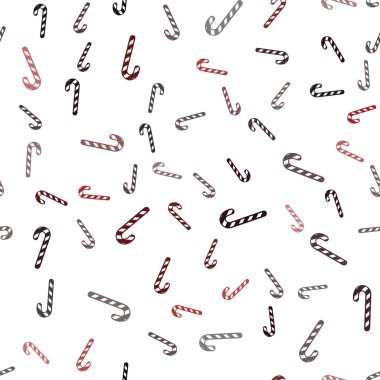 Işık kırmızı vektör sorunsuz doku ile Noel tatlılar, şekerler.