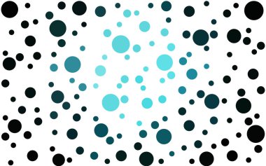 Koyu mavi vektör şablon daireler ile. Modern Soyut illüstrasyon renkli su ile bırakır. Reklamlar, el ilanları için desen.