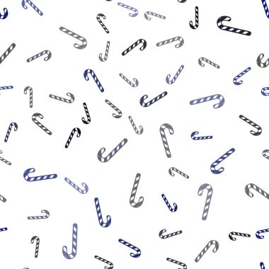 Lezzetli xmas şekerli hafif Mavili vektör deseni.