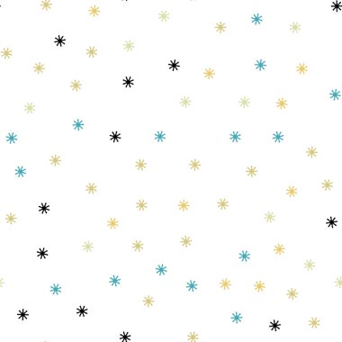 Açık yeşil, sarı vektör sorunsuz arka plan xmas kar taneleri ile. Soyut şablonundaki kar ile renkli resimde parlayan. Doku pencere panjur, perdeler için.