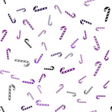 Işık mor vektör sorunsuz doku ile Noel tatlılar, şekerler.