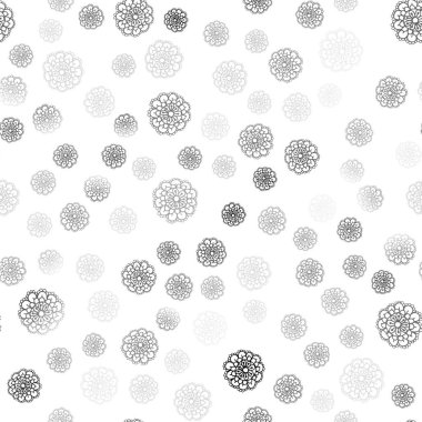 Koyu gri vektör sorunsuz bulanık doku doodle. Yaratıcı çizim çiçek ile bulanık tarzında. Desen duvar kağıtları ve boyama kitapları için.