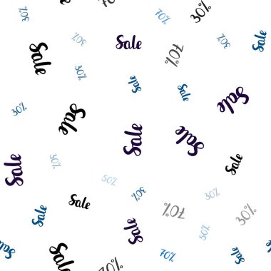 Koyu pembe, mavi, 30, 50, %70 satış ile sorunsuz şablon vektör. Satış soyut şablonundaki Illustration işaretleri. Reklamlar için zemin broşürler siyah Cuma.