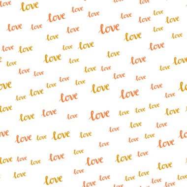 Işık turuncu vektör sorunsuz şablonu metin Love You. İfade Love You renkli gradyan soyut tarzı ile. Desen için modaya uygun Kumaş, duvar kağıtları.