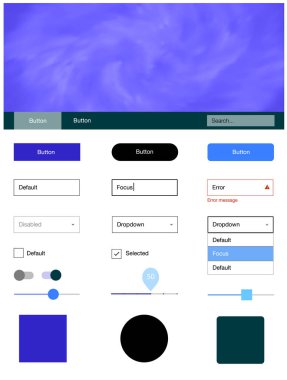 Hafif pembe, mavi vektör tasarım UI kiti ile evren yıldız. Arka plan üzerinde renkli stil rehberi yıldız ile. Web siteleri, açılış sayfaları için güzel düzeni.