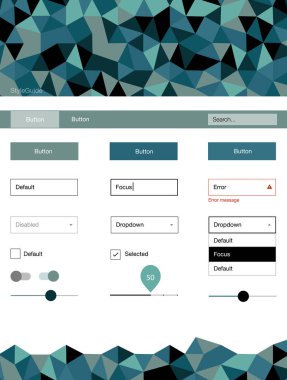 Hafif mavi vektör tel kafes kiti kristalleri ile. Arka plan üzerinde renkli stil rehberi üçgenler ile. Web siteleri, açılış sayfaları için güzel düzeni.