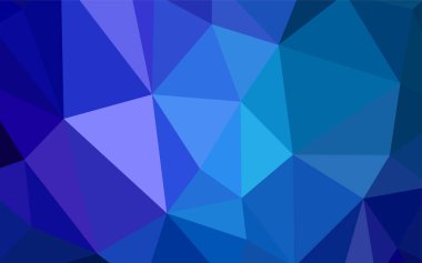 Koyu mavi parlayan üçgen zemin vektör. Tamamen yeni bir renk illüstrasyon poligonal bir tarzda. İşiniz için en iyi üçgen tasarım.