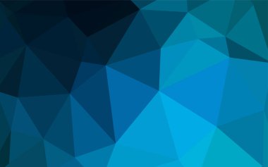 Üçgen kapak parlayan ışık mavi vektör. Noktalı resim stili üçgenler ile yaratıcı çizimde. Desen için bir marka kitabın zemin.