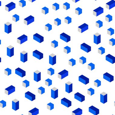 Hafif mavi vektör zemin rhombus ile kesintisiz, izometrik. Dikdörtgenler ile soyut tarzda dekoratif tasarım. Doku pencere panjur, perdeler için.