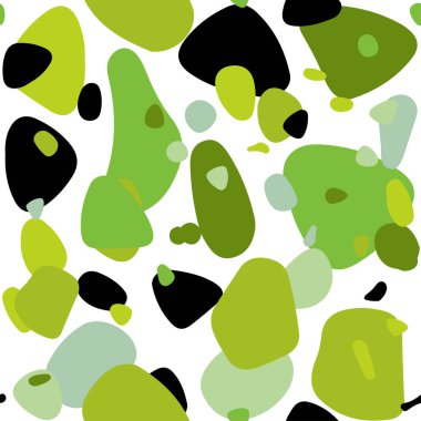 Açık yeşil, sarı vektör sorunsuz şablon daireler ile. Modern Soyut illüstrasyon renkli su ile bırakır. Tasarım için duvar kağıdı, kumaş üreticileri.