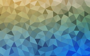 Açık mavi, üçgen kapak parlayan vektör yeşil. Renkli resimde gradyan ile poligonal tarzı. Afiş için tamamen yeni şablon.