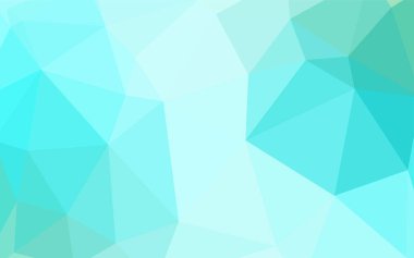 Hafif mavi vektör düşük poli düzeni. Renkli resimde üçgenler ile soyut tarzda. İş tasarımınız için yeni stil.