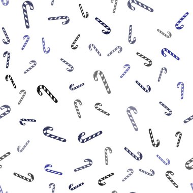 Işık çok renkli vektör seamless modeli ile lezzetli xmas şekerler.