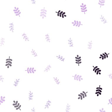 Pembe ışık, vektör sorunsuz doodle desen yaprakları ile mavi. Modern geometrik soyut illüstrasyon ile bırakır. Tasarım için duvar kağıdı, kumaş üreticileri.