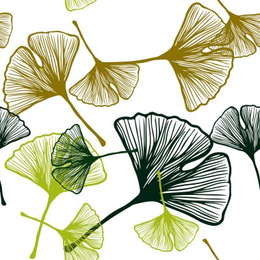 Koyu yeşil, kırmızı yaprakları ile sorunsuz doğal arka plan vektör. Bulanık tarzı ile yaratıcı şekilde bırakır. Kartvizit, Web siteleri için şablon.