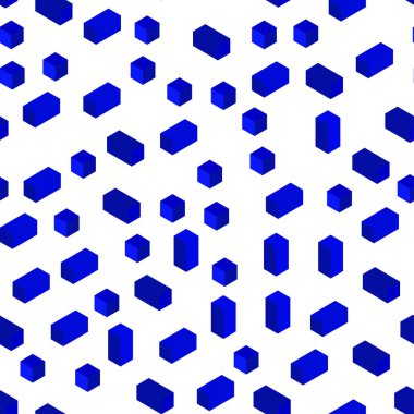Rhombus ışık mavi vektör kesintisiz, izometrik şablonu. Modern Soyut illüstrasyon renkli dikdörtgenler ile. Kartvizit, Web siteleri için şablon.