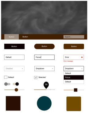 Koyu yeşil, sarı vektör tasarım UI kiti ile evren yıldız. Renkli UI/ux kiti üstbilgi ile bulutlar ve yıldız oluşuyordu. Web siteleri, açılış sayfaları için güzel düzeni.